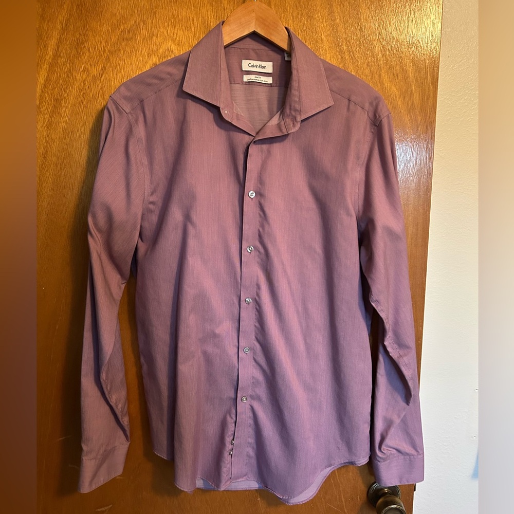 LAST CHANCE | Calvin Klein slim fit non-iron dress shirt 16 1/2 - 34/35